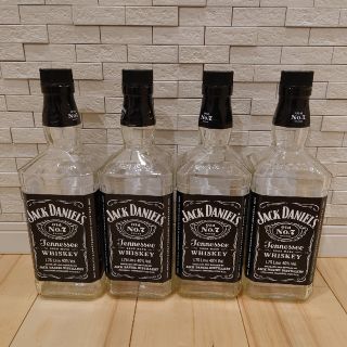 ジャックダニエル(JACK DANIEL'S)のジャックダニエル  空き瓶 ４本セット(アルコールグッズ)