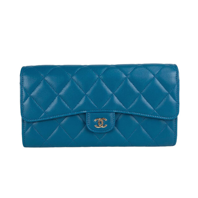 美品 シャネル ラウンドファスナー長財布 中古 レディース CHANEL