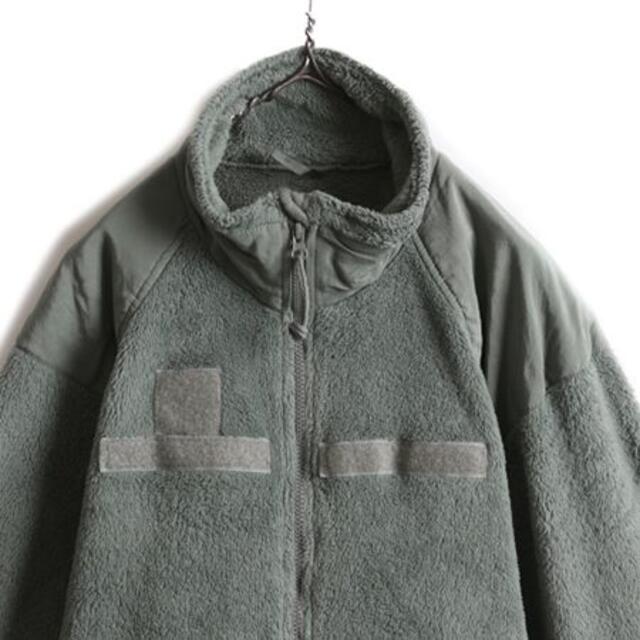 米軍実物 ECWCS GEN3 フルジップ 毛長 フリース ジャケット XL 緑 メンズのジャケット/アウター(ミリタリージャケット)の商品写真