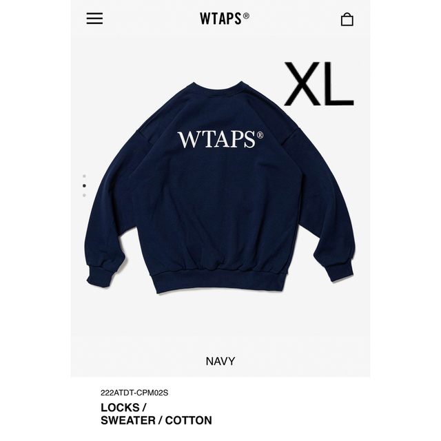 WTAPS LOCKS / SWEATER / COTTON 紺L新品