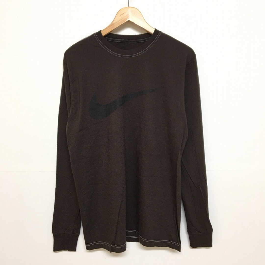 【STANDARD FIT】NIKE Over Dye L/S Tee ナイキ 後染め ロンT 長袖 スウッシュロゴ　サイズ：M ダークブラウン