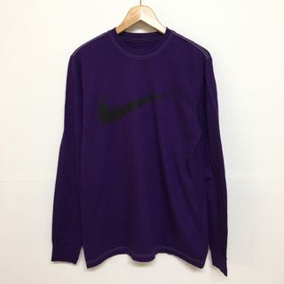 ナイキ(NIKE)の【STANDARD FIT】NIKE Over Dye L/S Tee ナイキ 後染め ロンT 長袖 スウッシュロゴ　サイズ：M パープル 【中古】(Tシャツ/カットソー(半袖/袖なし))