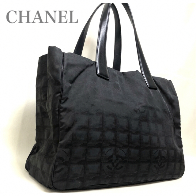 CHANEL シャネル ニュートラベルライン トートバッグ ナイロンジャガード-