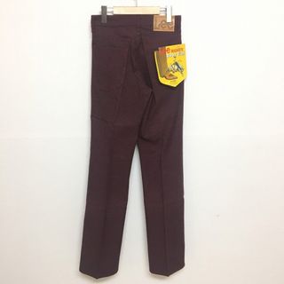 リー(Lee)のリー/Lee RIDERS BOOT CUT ブーツカットパンツ チェック柄　実寸：W26.5 L33.5 バーガンディー Made in U.S.A デッドストック Deadstock(スラックス/スーツパンツ)