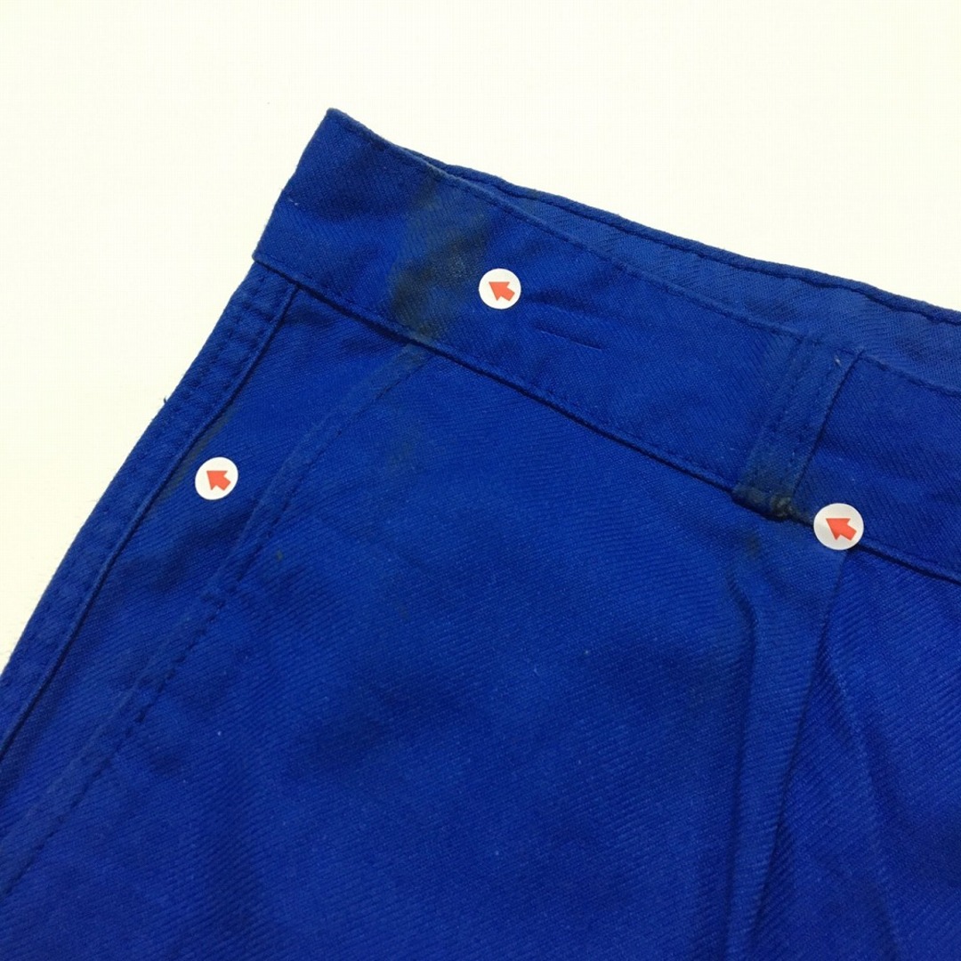 フランス製 ユーロワーク パンツ 実寸：W32　ブルー古着 【中古】 メンズのスーツ(スラックス/スーツパンツ)の商品写真
