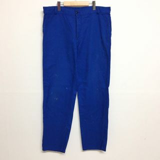 ユーロ ワーク パンツ 実寸：W38 ブルー古着 【中古】(スラックス/スーツパンツ)