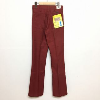 ラングラー(Wrangler)のラングラー/Wrangler ピケ素材 フレア パンツ　実寸：W26 L33.5 エンジ　Made in U.S.A デッドストック Deadstock(スラックス/スーツパンツ)