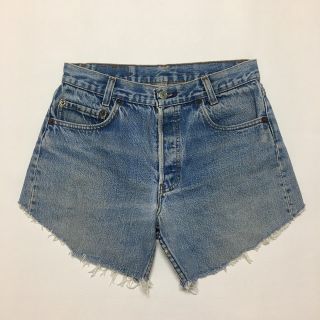 リーバイス(Levi's)のリーバイス/Levi's カットオフ デニム ショートパンツ 実寸：W28　色落ち古着 【中古】(スラックス/スーツパンツ)