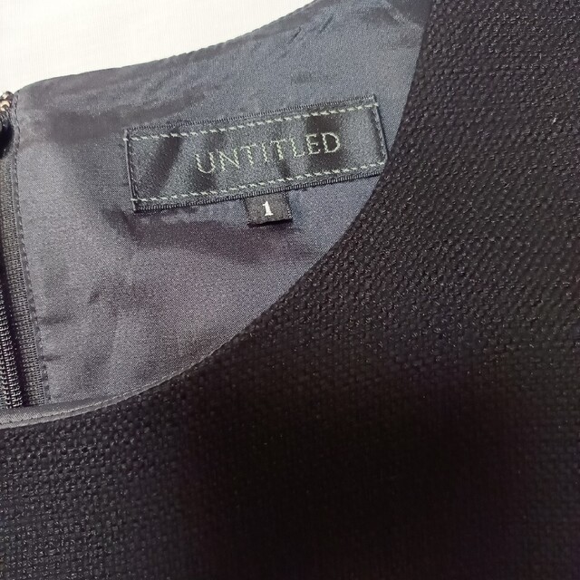 UNTITLED ワンピースセットアップスーツ 黒 ツイード ママスーツ UNTITLED ワンピースセットアップスーツ 黒 ツイード ママスーツ