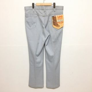 リー(Lee)のリー/Lee RIDERS KNIT BOOT CUT ブーツカット ニット パンツ 千鳥格子 チェック 実寸：W34.5 L35 ホワイト×グレー Made in U.S.A デッドストック Deadstock(スラックス/スーツパンツ)