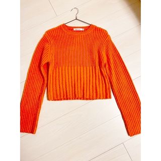 マウジー(moussy)のmoussy オレンジ　ニット(ニット/セーター)