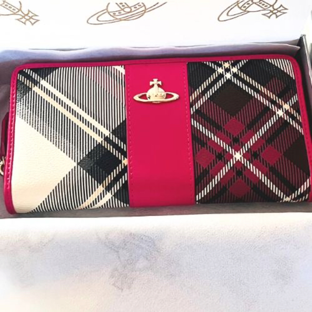 【Vivienne Westwood】未使用 ピンク チェック 長財布
