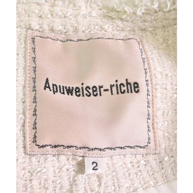 Apuweiser-riche(アプワイザーリッシェ)のApuweiser-riche ノーカラージャケット 2(M位) 【古着】【中古】 レディースのジャケット/アウター(ノーカラージャケット)の商品写真