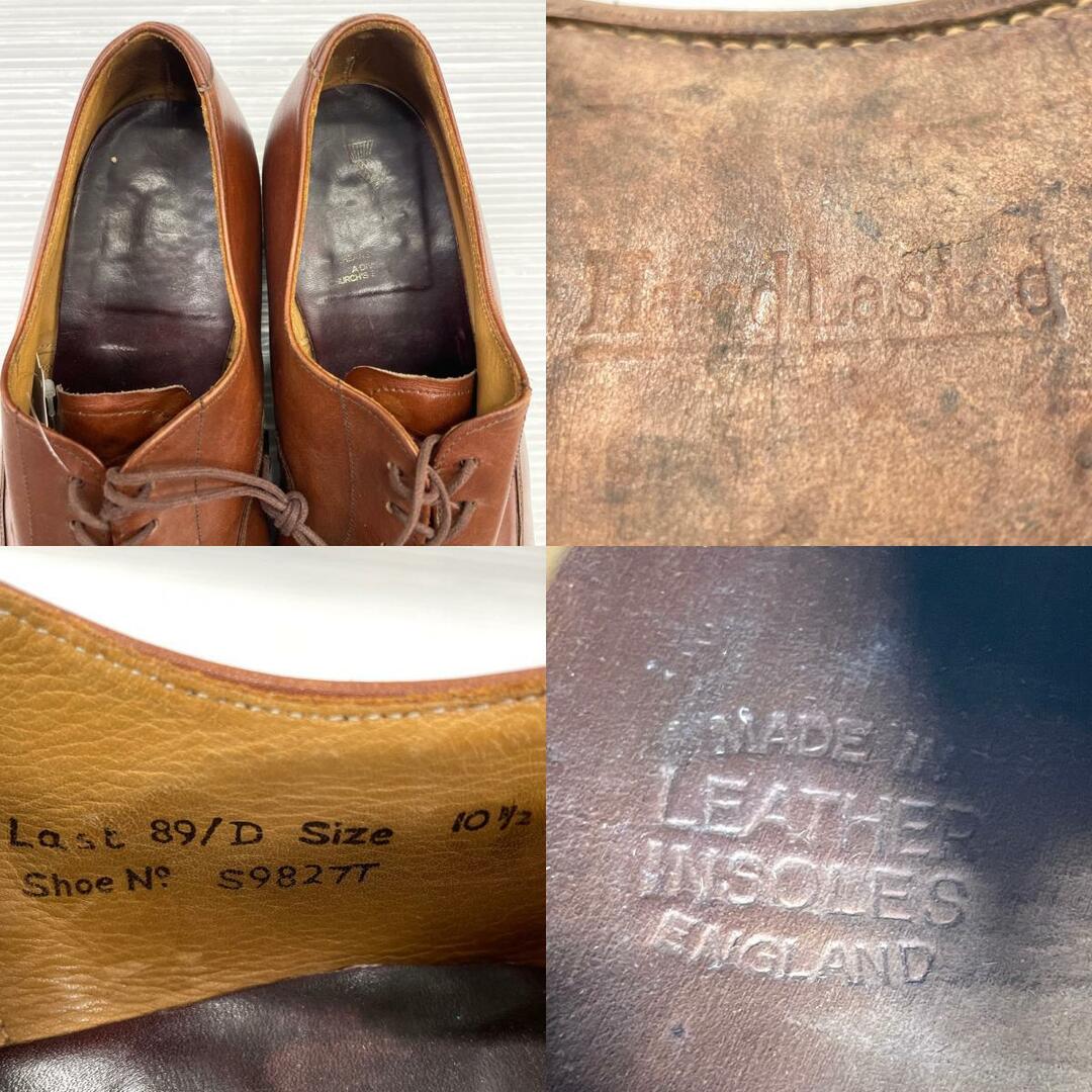 CHEANEY(チーニー)のチーニー ツイード CHEANEY  Tweed レザー ドレスシューズ 内羽根 ストレートチップ MADE IN ENGLAND サイズ：UK10 1/2 ブラウン系 【古着】古着 【中古】 中古 mellow S9827T メンズの靴/シューズ(ドレス/ビジネス)の商品写真