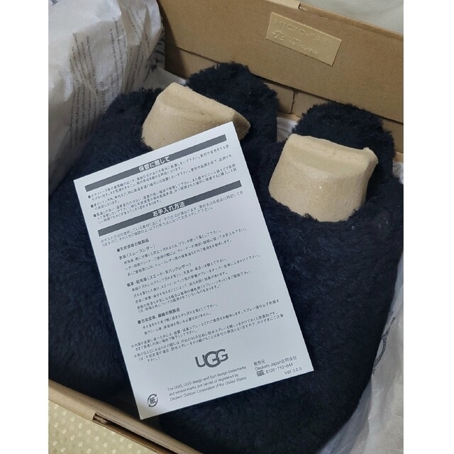 最終価格★ほぼ未使用★人気完売★UGG 超軽量厚底サンダル 黒 ブラック ボア