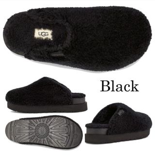 最終価格★ほぼ未使用★人気完売★UGG 超軽量厚底サンダル 黒 ブラック ボア