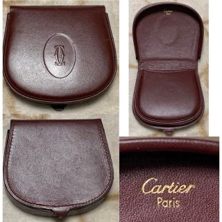 カルティエ(Cartier)のCartier Parisカルティエ コインケース ボルドーゴールドマストライン(コインケース)