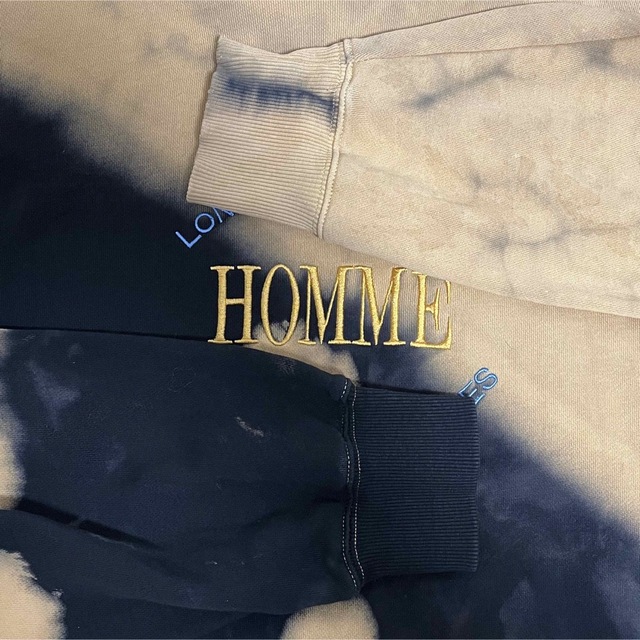 BALENCIAGA バレンシアガ 17AWブリーチ加工HOMME刺繍トレーナー BALENCIAGA バレンシアガ 17AWブリーチ加工HOMME刺繍トレーナー