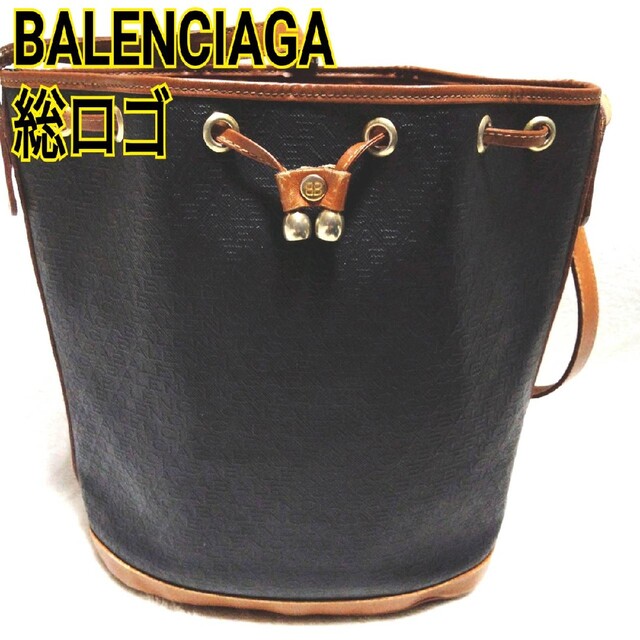 Balenciaga - 希少 レア BALENCIAGA 総ロゴ オールド ショルダーバッグ