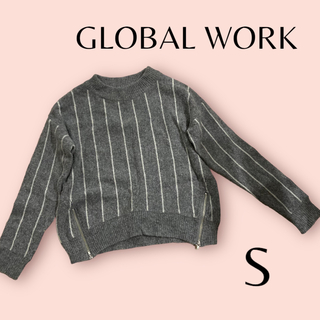 グローバルワーク(GLOBAL WORK)のGLOBAL WORK 薄手ニット　セーター　ジッパー付き　グローバルワーク(ニット/セーター)