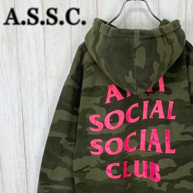 ASSC プルオーバーパーカー 迷彩ピンク - パーカー