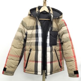 バーバリー(BURBERRY)のBURBERRY リバーシブル ダウンジャケット チェック ナイロン(ダッフルコート)