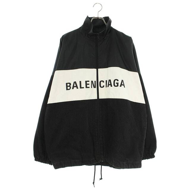 Balenciaga - バレンシアガ 529213 TBQ03 ロゴプリントデニム切り替えポプリンシャツブルゾン メンズ 38