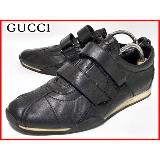 Gucci(グッチ)のGUCCI グッチ 41≒26cm スニーカー 黒 ブラック メンズ D メンズの靴/シューズ(スニーカー)の商品写真