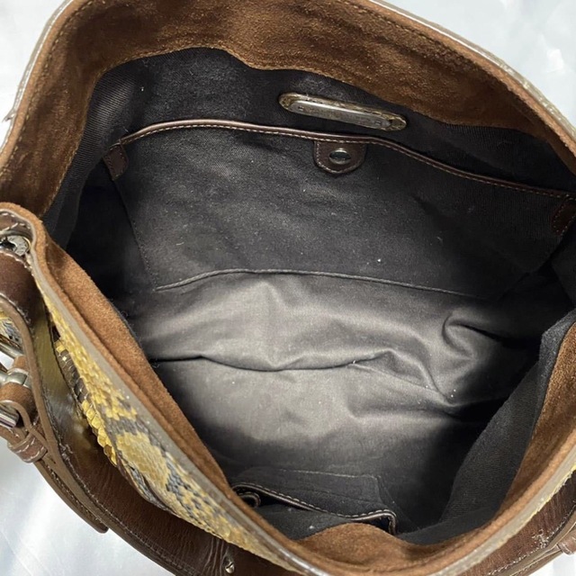 Ralph Lauren(ラルフローレン)のラルフローレン　コレクション　ネイティブ　レザー　パイソン　ショルダー　バッグ レディースのバッグ(ショルダーバッグ)の商品写真