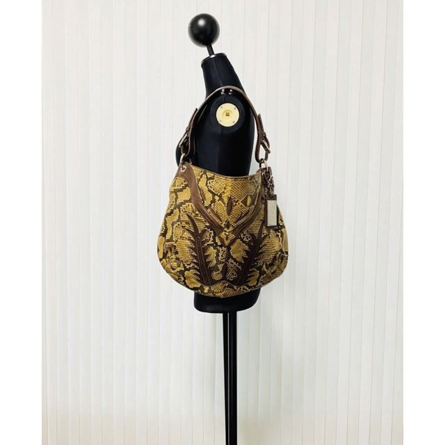 Ralph Lauren(ラルフローレン)のラルフローレン　コレクション　ネイティブ　レザー　パイソン　ショルダー　バッグ レディースのバッグ(ショルダーバッグ)の商品写真