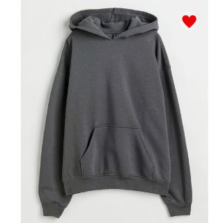 エイチアンドエム(H&M)のH&M　スエットパーカー　ダークグレー　M(パーカー)