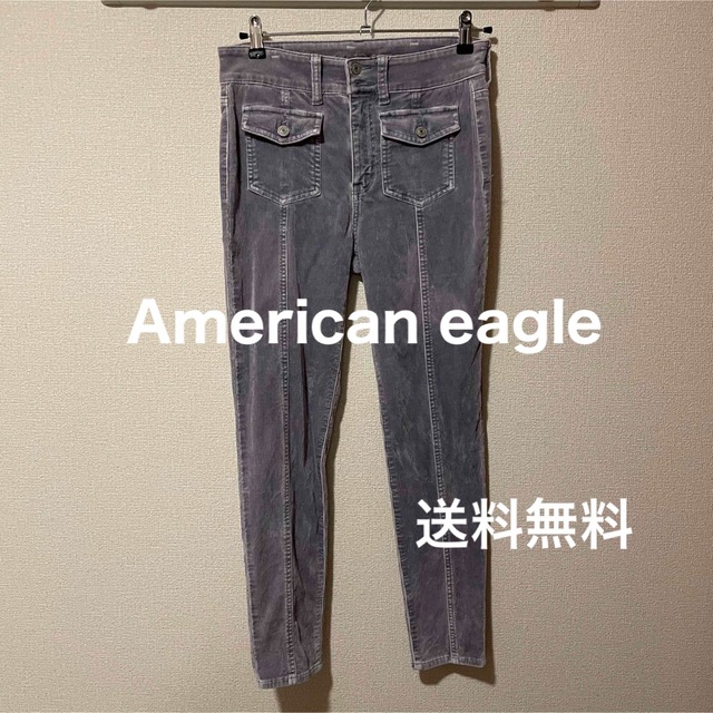 American Eagle(アメリカンイーグル)のアメリカンイーグル　パンツ　M パープル レディースのパンツ(デニム/ジーンズ)の商品写真