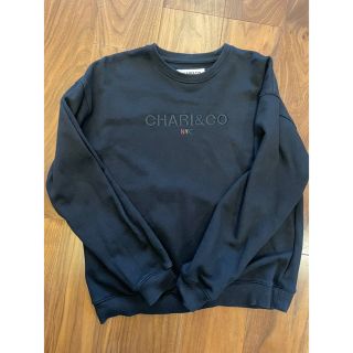 ☆美品☆ CHARI&CO チャリアンドコー クルーネックスウェット 黒ブラック(スウェット)