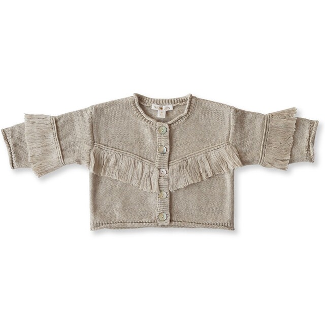 Caramel baby&child (キャラメルベビー&チャイルド)のKさま専用★GROWN fringe cardigan oatmeal キッズ/ベビー/マタニティのベビー服(~85cm)(ロンパース)の商品写真