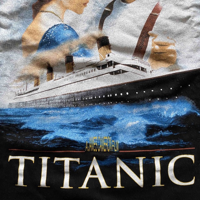 Titanic Promo Tee XL タイタニック 黒 Tシャツ ムービーT | www