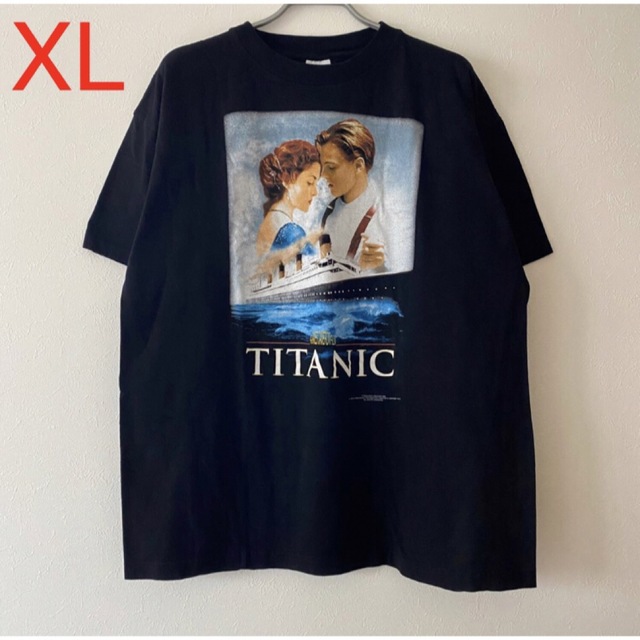 Titanic Promo Tee XL タイタニック 黒 Tシャツ ムービーTTシャツ/カットソー(半袖/袖なし)