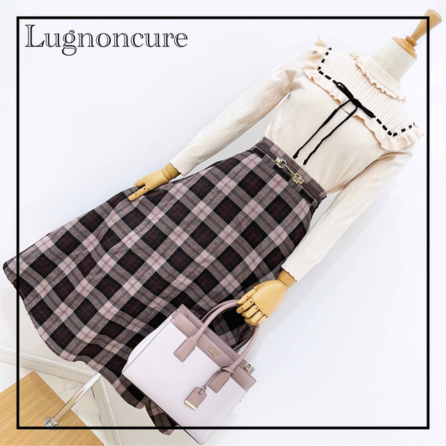 «Lugnoncure» かわいい デート服 淡ピンク 大人 春服 rienda