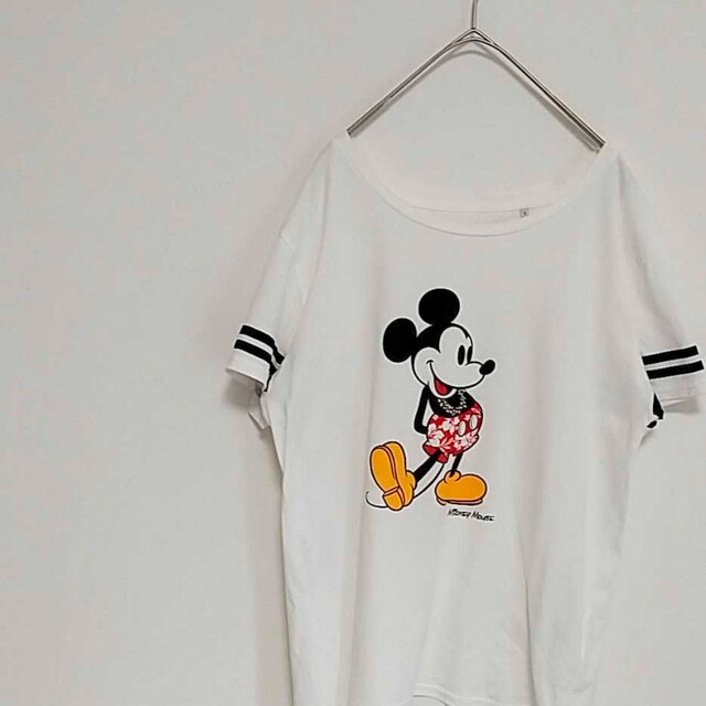 Disney(ディズニー)のディズニー　ミッキーマウス　デザイン　tシャツ　半袖　ビッグプリント　ホワイト メンズのトップス(Tシャツ/カットソー(半袖/袖なし))の商品写真