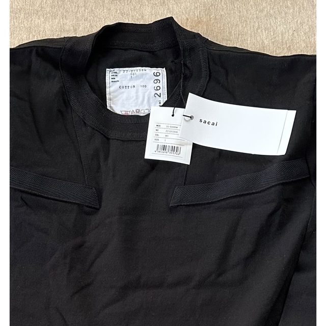 sacai - 黒1新品 sacai サカイ メンズ ペイズリー ロング Tシャツ ...