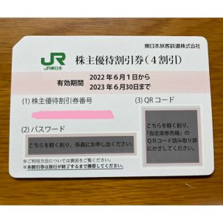 東日本旅客鉄道 株主優待 株主優待割引券(4枚) 有効期限:2023.6.30(その他)