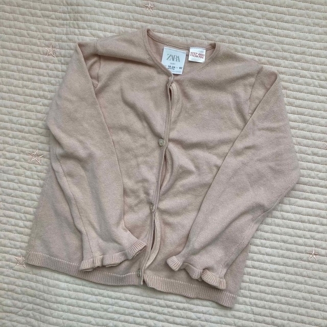 ZARA KIDS(ザラキッズ)のZARA カーディガン　ベビーピンク92 キッズ/ベビー/マタニティのキッズ服女の子用(90cm~)(カーディガン)の商品写真