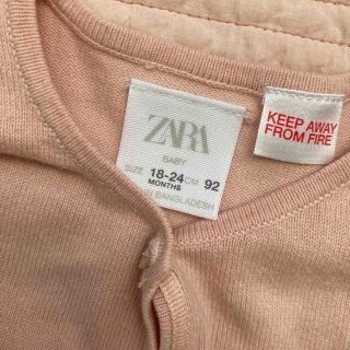 ザラキッズ(ZARA KIDS)のZARA カーディガン　ベビーピンク92(カーディガン)