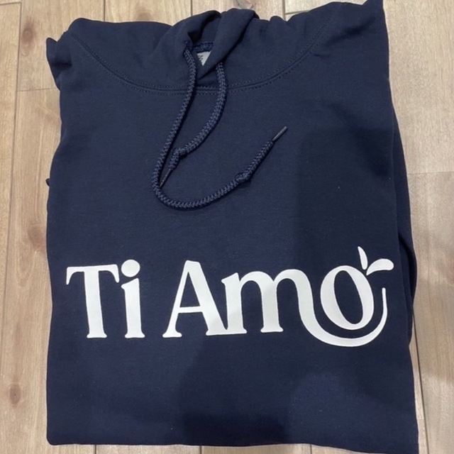 【新品】MINNANO : Ti Amo Logo Hoodie XL ネイビー