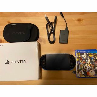 プレイステーションヴィータ(PlayStation Vita)のPS vita PCH-2000 ブルーブラック＋ソフト2本セット(携帯用ゲーム機本体)