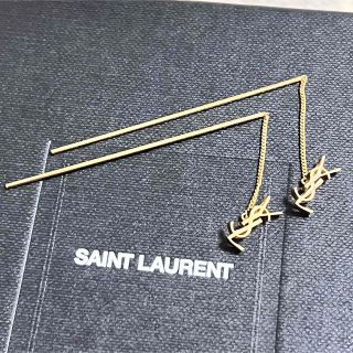 割引価格 ゴールド 極美品 サンローラン パームロゴピアス シルバー