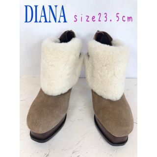 ダイアナ(DIANA)のDIANA ダイアナ　ムートン　ブーツ　ブーティー　23.5 (ブーツ)