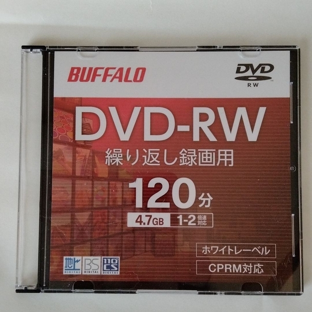 Buffalo(バッファロー)のDVD-RW 繰り返し録画用 スマホ/家電/カメラのテレビ/映像機器(その他)の商品写真