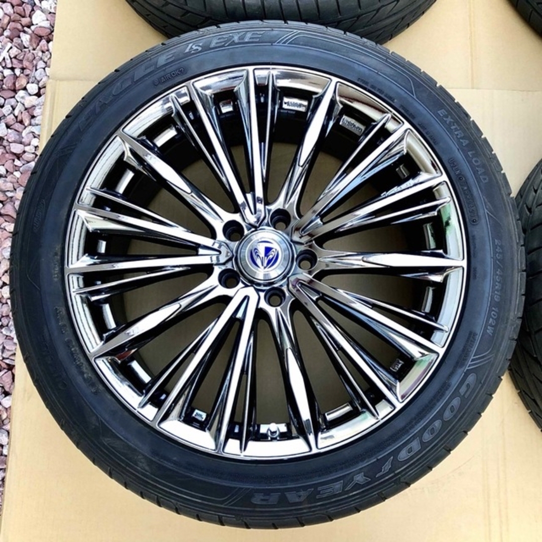 245/45R19 レイズ ヴォウジェ 超美品 GOODYEAR EAGLE ★ 自動車/バイクの自動車(タイヤ・ホイールセット)の商品写真