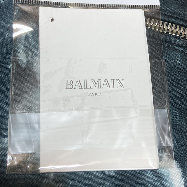 BALMAIN(バルマン)のタグ付き美品！　バルマン　タイダイムラ染めバイカースキニーデニム　サイズ29 メンズのパンツ(デニム/ジーンズ)の商品写真