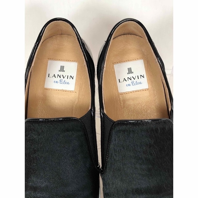 LANVIN en Bleu(ランバンオンブルー)のLANVIN en Bleu ランバンオンブルー　スリッポン　黒　22.5 レディースの靴/シューズ(スリッポン/モカシン)の商品写真